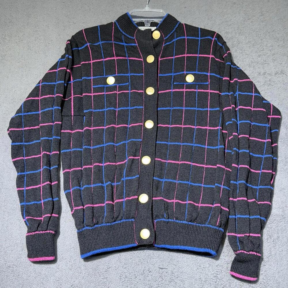 Vintage Don Sayres for Wellmore knit wool cardigan sweater jacket Neiman Marcus